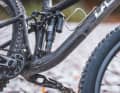 The Glen doesn't manage entirely without carbon fibre. The down tube protection is made of lightweight carbon fibre and is also used on the carbon frames from Last.