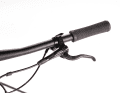 The biggest drawback: the weak Shimano stoppers with unergonomic multi-finger brake levers.