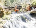 Unterwegs kann man sich im Fanes-Bach auch mal abkühlen.