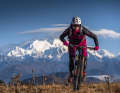 She was accompanied by Indian mountain biker Vinay Menon.