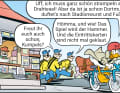 In der Geschichte "Eine außerirdische Sensation" soll Donald Duck eine Reportage über das Ruhgebiet liefern. Als Fortbewegungsmittel wählt er ein Fahrrad.
