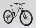The Fluid A2 in Raw Alloy Silver is fitted with Shimano Deore and RockShox Psylo Gold.