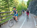 Wegen Defektes musste Timo kurzfristig auf das Schindelhauer Singlespeed wechseln – bei 14 Prozent Steigung hängten die Damen ihn schlicht ab.