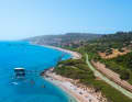 The Via Verde cycle path between Ortona and San Vito runs directly along the coast
