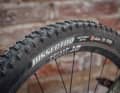The Maxxis Dissector on the rear wheel rolls well, but could do with a little more puncture protection