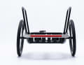 Thanks to the wide track, you can make racy turns. The aluminium railing ensures that the cargo stays on board