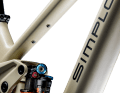 Two holes in the top tube can be used to store a multitool, inner tube or spare parts.