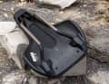 The saddle shell is made from carbon fibre