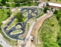 Ettlingen: The new pump track facility in Horbachpark.