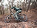 The cornering is excellent, but when things get tight, the long bike requires a bit of pressure.