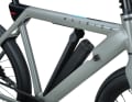 Der 360 WH Akku kann zum Laden entnommen werden. Er soll eine Reichweite von bis zu 80 km im Eco-Modus liefern.