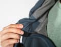The hood can be adjusted, but the drawstring is somewhat hidden.