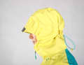 The hood is large enough for the helmet.