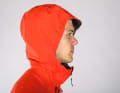 The hood fits well over the helmet and is easy to adjust