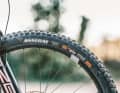 Selten waren abfahrts­lastige Bikes so konse­quent bereift wie die Modelle in diesem Test. An den Bikes von Raaw und Last drehen sich  an der Front Maxxis-Reifen mit super griffiger Maxxgrip-Gummi­mischung. Pole treibt die Reifenwahl aber auf die Spitze. Hier findet man an Heck und Front Maxxis‘ griffigste Gummis samt pannensicherer DoubleDown-Karkasse. Und zur Krönung liegen auch noch Tubeless-Inserts von Huck Norris im Felgenbett.