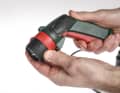 The compact gun sits comfortably in the hand. It offers four spray modes