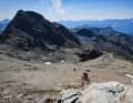 Monte Roisetta mit Aussicht: Der Monte Rosa zur einen Seite, das Aostatal zur anderen und mittendurch dieser Trail. Noch Fragen?