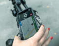 The Smartgrab can be rotated through a full 360 degrees, allowing navigation to be used in landscape format, for example.
