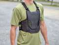 The chest protector is also slightly larger than Evoc's.