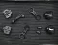 The new Sram AXS pods: They can be attached to the handlebars using the Infinity clamp (centre) and the Matchmaker clamp.