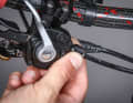 3rd tension: Shift the chain to a smaller sprocket. Now use the derailleur shifter to shift the chain onto the large chainring. If the chain does not climb, gradually increase the tension by turning the adjusting wheel against the direction of travel.