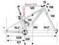 The geometry data of the Scor 2030 X01 (size ML) from the BIKE lab.