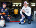Celebrity meeting: Formula 1 star Max Verstappen and Fabio Wibmer.