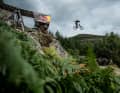 Casual suicide no hander over a gap with a 15 metre drop? No problem for Vinny T. Here at the Red Bull Hardline 2022.