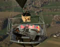 But now quickly: because of the high payload, the balloon could only stay in the air for about half an hour.