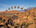 Superflip. World premiere at the Rampage. Bienve flies 22 metres over the Canyon Gap.