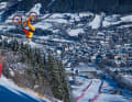 Free flight over Kitzbühel and the extremely steep slopes of the Streif.