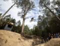 Monster drop at the Hardline in Tasmania: confidently over it: Gracey Hemstreet is one of the very few women in the world to complete a hardline run.