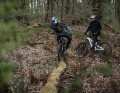 Kriss Kyle and Danny Macaskill freeriding. They play the familiar game: Who can do the logride better, you or me?