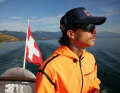 Lavaux on Lake Geneva in Switzerland, as the flag shows, is a UNESCO World Heritage Site. Cistercian monks laid out the wine terraces in the 12th century and could never have imagined, even when intoxicated, that the Scot Kriss Kyle would be whirling through here on his Specialised Stumpy.