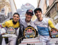 Tomas Slavik with the Colombians: Juan Fernando Velez and Sebastian Holguin: "I can still beat the new schoolers!"