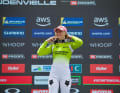 Nach dem Sieg beim ersten Worlcup-Lauf reicht es diesmal für Rang 3 in Frankreich.