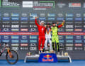 Jackson Goldstone, Loic Bruni und Henri Kiefer stellen das Podium in Leogang.