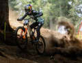 ... Exactly, the Santa Cruz V10 with Jackson Goldstone. Here on the Black Snake in Val di Sole.