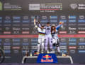 Nina Hoffmann, Valentina Höll and Gracey Hemstreeth stellen das Podium der Frauen in La Thuile.