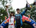 Could it get any happier? The royal couple of Red Bull Hardline 2025: Asa Vermette (18) and Louise Ferguson (29).