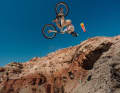 In her winning run, New Zealander Robin Goomes performed several backflips and 360s.