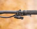 The Pinion MGU E1.12 is shifted via an electronic, wired controller. The shifting feel is very crisp and defined.