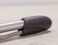 The steel flex hose can be parked in the handle for transport