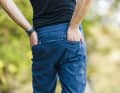 Hardly anyone will use the back pockets when biking. A splash guard would make more sense here