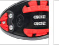 Sole stiffness: Most race shoes in the price range up to 260 euros use a plastic sole reinforced with carbon fibres (CFRP) or glass fibres (GRP). Even stiffer soles are possible with carbon fibre mats (Northwave, pictured right). Inexpensive nylon soles (Cube, Sidi, pictured left) are generally softer.