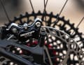 A new feature on the rear triangle of the Starling fullys is the post mount. In the custom build, this is adorned with a classy Trickstuff brake calliper.