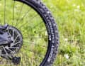 Tyres: In the AM sector, manufacturers predominantly rely on robust tyres. However, brute tyres such as Schwalbe's Eddy Current (pictured) on the rear wheel of the Stevens put excessive pressure on the weight. Wide 2.6 mm Schwalbe tyres on the front wheel (Focus, Stevens, Simplon) reduce steering precision when riding dynamically.
