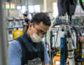 The hydraulic Tektro brakes are filled by hand.