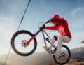 Bike mastery in his blood: Like his cousin Fabio, Gabriel is an acrobat on his bike.