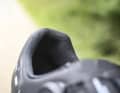 We only had some slippage on the flat-cut heel when we hit the ground hard